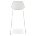 Chaise de bar design Escal Polypro Blanc dos