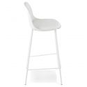 Chaise de bar design Escal Mini Polypro Blanc profil