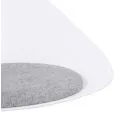 Fauteuil design ZENKA Poly blanc et tissu Gris assise