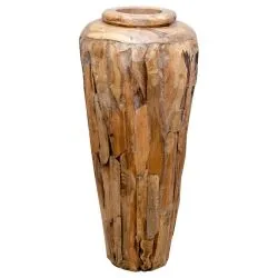 Vase bois Massif Teck hauteur 80 cm