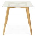Table à diner design Rita 120 cm Chêne et Blanc