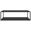 Table basse Noire rectangulaire 120 cm Orlando Verre trempe