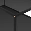 Table basse Noire rectangulaire 120 cm Orlando Verre trempe