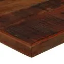 Table haute Industrielle bois massif plateau détail