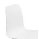Chaise design Fifi métal Chromé et Poly Blanc