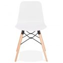 Chaise scandinave bois 'GINTO' Blanche