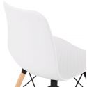 Chaise scandinave bois 'GINTO' Blanche