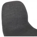 Chaise design metal Blanc 'SILENTO" tissu Gris Fonce