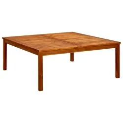 Table basse de jardin bois Acacia SIRA 110x110x45 cm