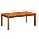 Table basse de jardin bois Acacia SIRA 110x60x45 cm