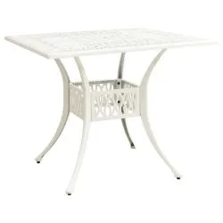 Table de jardin 90 cm Poland Aluminium Blanc