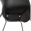 Chaise design metal noir Roxan Poly Noir