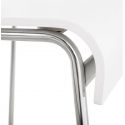Chaise de bar design Cobe Blanc et métal Chromé