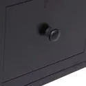 Commode Flaxon Noire classique avec 6 tiroirs