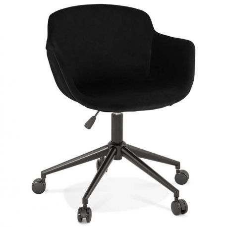 Chaise de bureau Design SMAK velours Noir