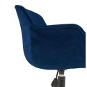 Chaise de bureau Design SMAK velours Bleu