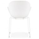 Chaise design metal blanc Roxan Poly Blanc