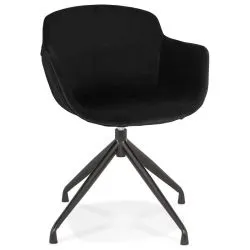 Chaise de bureau Design KRAMPO Tissu Noir