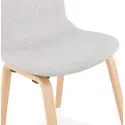Chaise scandinave CAPRI Gris Clair avec pieds en bois