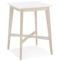 Table haute bois Massif KOKIDO Mdf Blanc