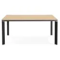 Table bureau 160 cm metal noir EFYRA finition naturelle
