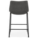 Chaise de bar design GAUCHO Mini similicuir gris