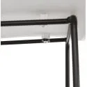 Tabouret de bar design metal noir SLADE Poly blanc