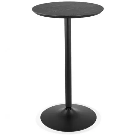 Table haute de bar ACE 60 métal Noir et Bois noir