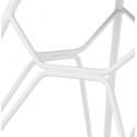 Chaise design Fifi metal blanc et Poly Noir