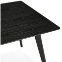 Table à diner design Rita 120 cm Chêne noir