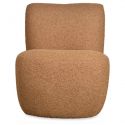 Fauteuil Eve tissu bouclette Caramel