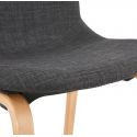 Chaise scandinave CAPRI Gris Fonce avec pieds en bois