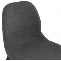Chaise scandinave CAPRI Gris Fonce avec pieds bois noir