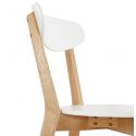 Chaise en Chene KAY Mdf Blanc