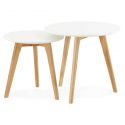 Tables gigognes design 'ESPINO' bois Blanc