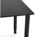 Table bureau métal Blanc 'PROBURO' bois Noir