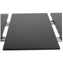 Table extensible metal noir 'PROSTRIK' Bois frêne noir