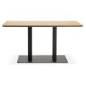 Table design Fonte Noire 'PROJAK 150' finition Chene Naturel