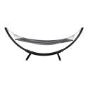 Hamac noir et gris 'Hammock' avec sa structure en bois noir