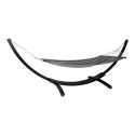 Hamac noir et gris 'Hammock' avec sa structure en bois noir