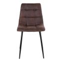 Chaise Middelfart micro-fibre Marron Foncé