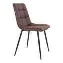 Chaise Middelfart micro-fibre Marron Foncé