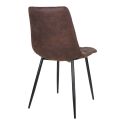 Chaise Middelfart micro-fibre Marron Foncé