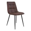 Chaise Middelfart micro-fibre Marron Foncé