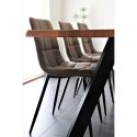 Chaise scandinave pieds en métal 'Middelfart' microfibre Marron