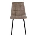 Chaise scandinave pieds en métal 'Middelfart' microfibre Marron