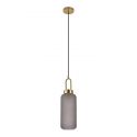 Suspension Luton - Verre Fumé mat, cordon en tissu 150 cm