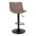 Tabouret de bar Middelfart micro-fibre Marron Clair - lot de 2