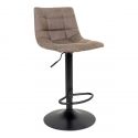 Tabouret de bar Middelfart micro-fibre Marron Clair - lot de 2