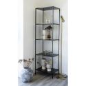 Etagère Vita 170 cm avec cadre noir et 5 niveaux